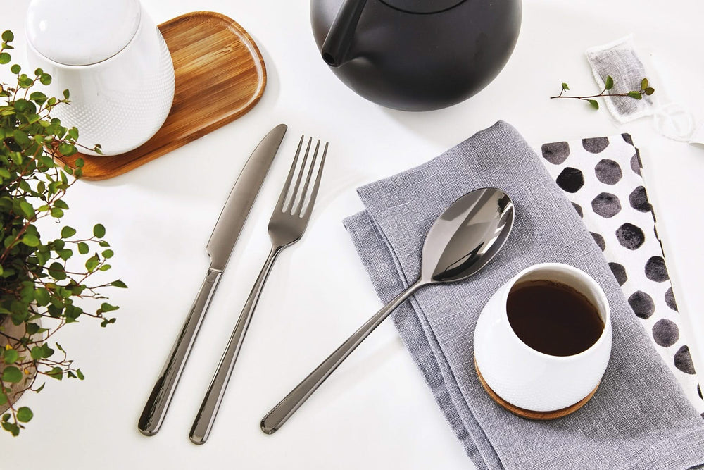 Sambonet Besteckset Linear - Schwarz - 24-teilig / 6 Personen