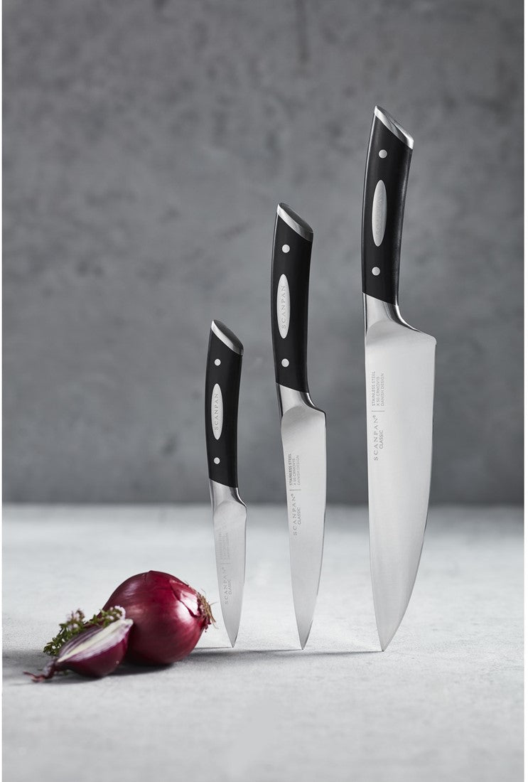 SCANPAN Messerset Classic 3-teilig - Kochmesser, Officemesser & Schälmesser