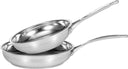 SCANPAN Bratpfannenset Impact Edelstahl 2-teilig - ø 20 & 28 cm - geeignet für alle Wärmequellen - ohne Antihaftbeschichtung