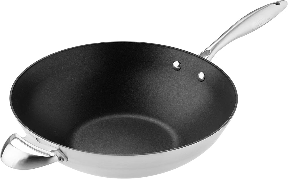 SCANPAN Wokpfanne CTX ø 32cm - geeignet für alle Wärmequellen - Standard Antihaftbeschichtung