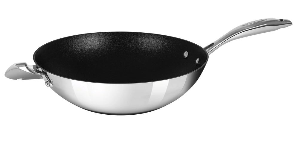 SCANPAN Wokpfanne HaptIQ ø 32 cm - geeignet für alle Wärmequellen - Standard Antihaftbeschichtung
