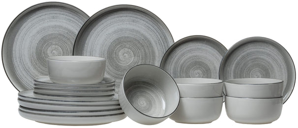 Cosy & Trendy Geschirrset Baltic Grey - 18-teilig / 6 Personen