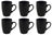 Studio Tavola Becher Black Tie 350 ml - 6 Stück