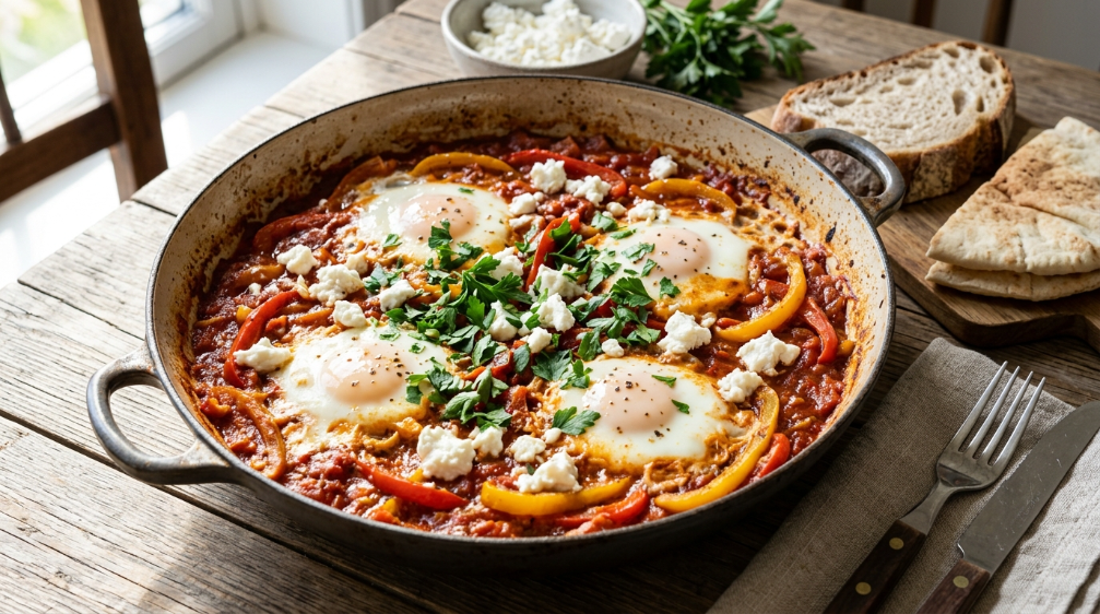 Ein würziges, herzhaftes Frühstück, das alle am Tisch hält.