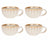 Cosy & Trendy Kaffeetassen mit Henkel Astera Pearl Beige - ø 12 cm / 450 ml - 4 Stück