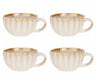 Cosy & Trendy Kaffeetassen mit Henkel Astera Pearl Beige - ø 12 cm / 450 ml - 4 Stück