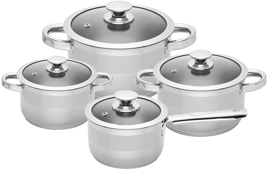 Sola Furore Topfset – Edelstahl – Stieltopf ø 16, 18, 20 cm &amp; Stielkasserolle ø 16 cm – Induktionsgeeignet – 4-teilig