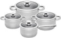 Sola Furore Topfset – Edelstahl – Stieltopf ø 16, 18, 20 cm &amp; Stielkasserolle ø 16 cm – Induktionsgeeignet – 4-teilig