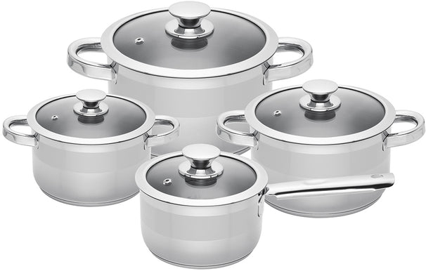 Sola Furore Topfset – Edelstahl – Stieltopf ø 16, 18, 20 cm & Stielkasserolle ø 16 cm – Induktionsgeeignet – 4-teilig