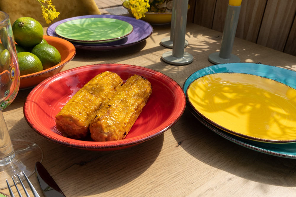 Studio Tavola Geschirrset Sunny Summer - 18-teilig / 6 Personen - 6 Frühstücksteller, 6 Suppenteller und 6 Essteller