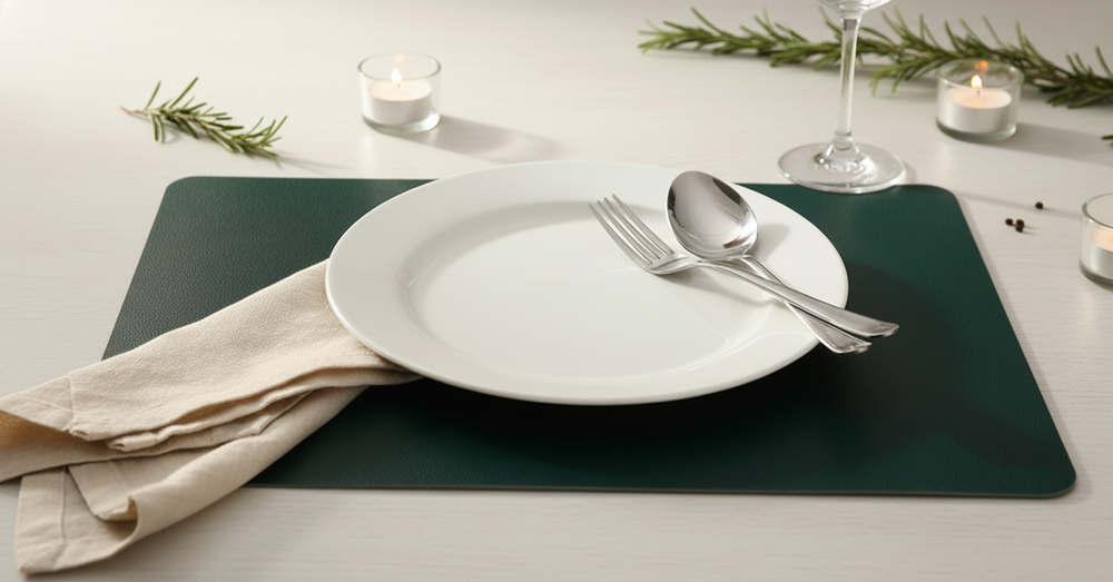 Cosy & Trendy Tischsets Lederlook Pine Grove 43 x 30 cm - 6 Stück