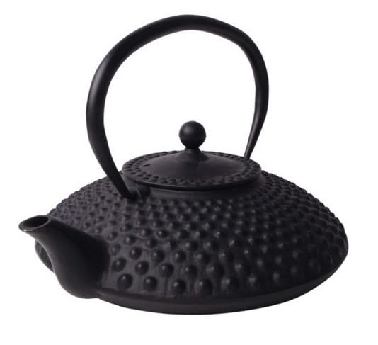 Cookinglife Teekanne Arare mit Edelstahlfilter - Gusseisen Schwarz - 1.2 Liter