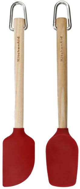 KitchenAid Spatelset Core Kaiserrot Birkenholz 2-teilig - Kochspatel Antihaft