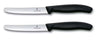 Victorinox Tomatenmesser Wellenschliff Swiss Classic Schwarz - 11 cm - 2 Stück