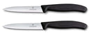 Victorinox Gemüsemesser-Set Swiss Classic Schwarz 2-teilig - Wellenschliff & Glatt Gemüsemesser