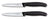 Victorinox Gemüsemesser-Set Swiss Classic Schwarz 2-teilig - Wellenschliff & Glatt Gemüsemesser