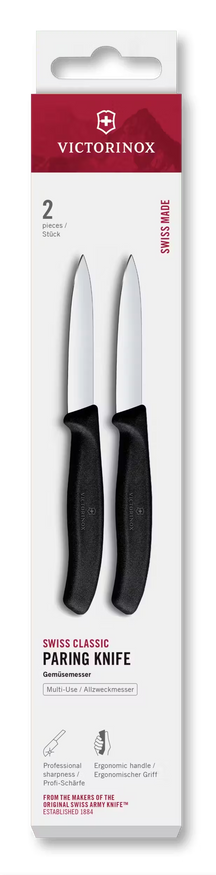 Victorinox Gemüsemesser Swiss Classic Schwarz - 8 cm - 2 Stück