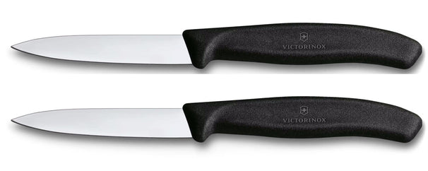 Victorinox Gemüsemesser Swiss Classic Schwarz - 8 cm - 2 Stück