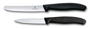 Victorinox Gemüsemesser-Set Swiss Classic Schwarz 2-teilig - Tomatenmesser & Schälmesser