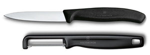 Victorinox Gemüsemesser-Set Swiss Classic Schwarz 2-teilig - Schälmesser & Gerade Schäler