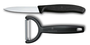 Victorinox Gemüsemesser-Set Swiss Classic Schwarz 2-teilig - Schälmesser & Y-Schäler