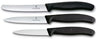 Victorinox Gemüsemesser-Set Swiss Classic Schwarz 3-teilig - Tomatenmesser, Officemesser & Schälmesser