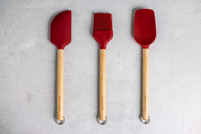 KitchenAid Backpinsel Core Kaiserrot Holz-Silikon 22 cm - Bestreichen Backen