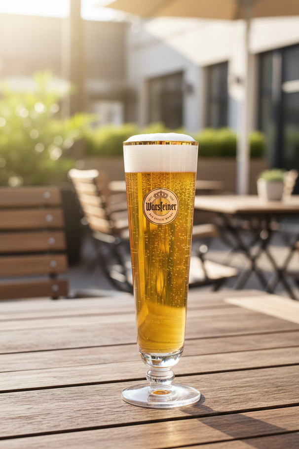 Warsteiner Biergläser mit Fuß 300 ml - 6 Stück