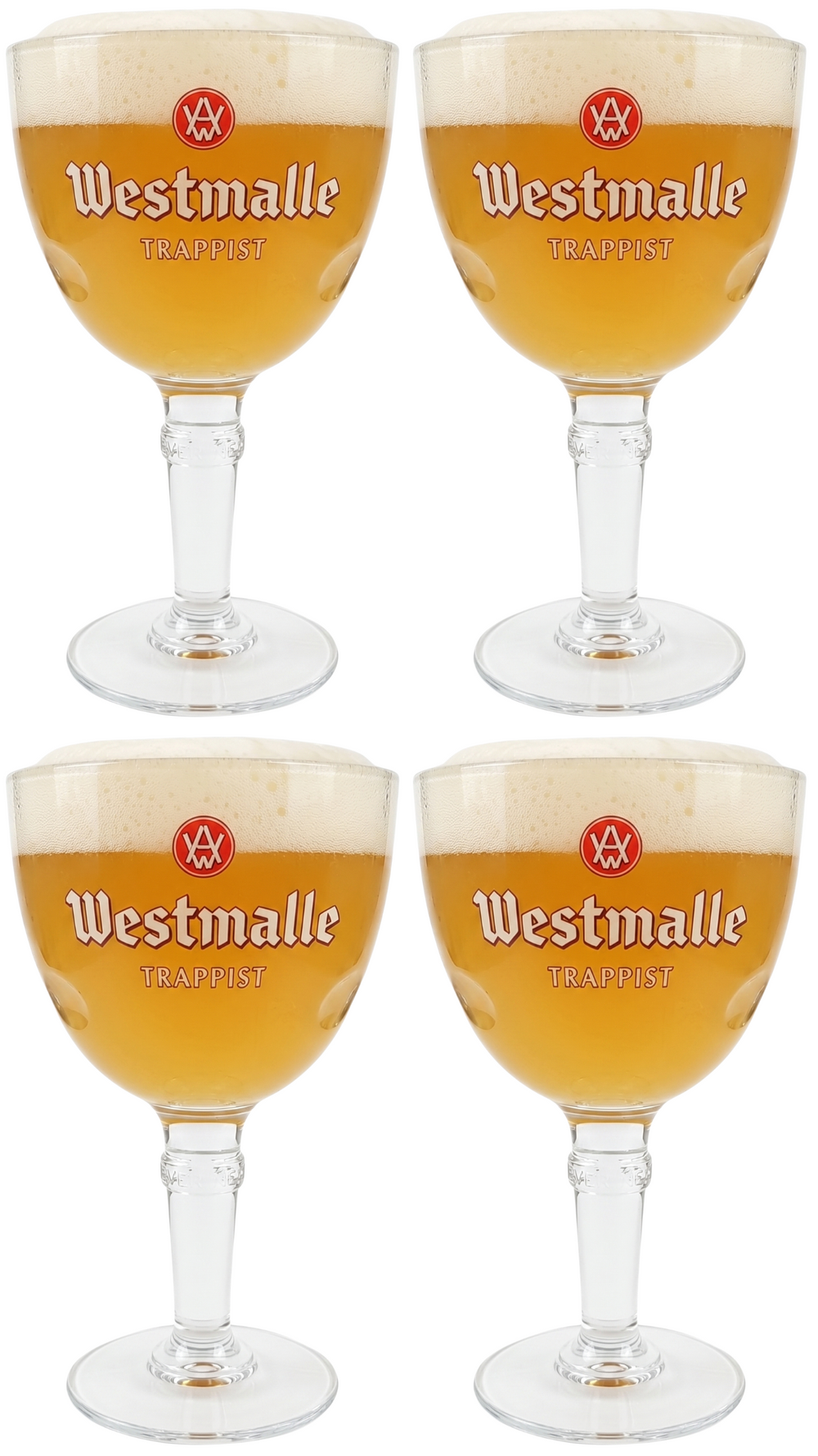 Westmalle Trappistenbiergläser - 330 ml - 4 Stück