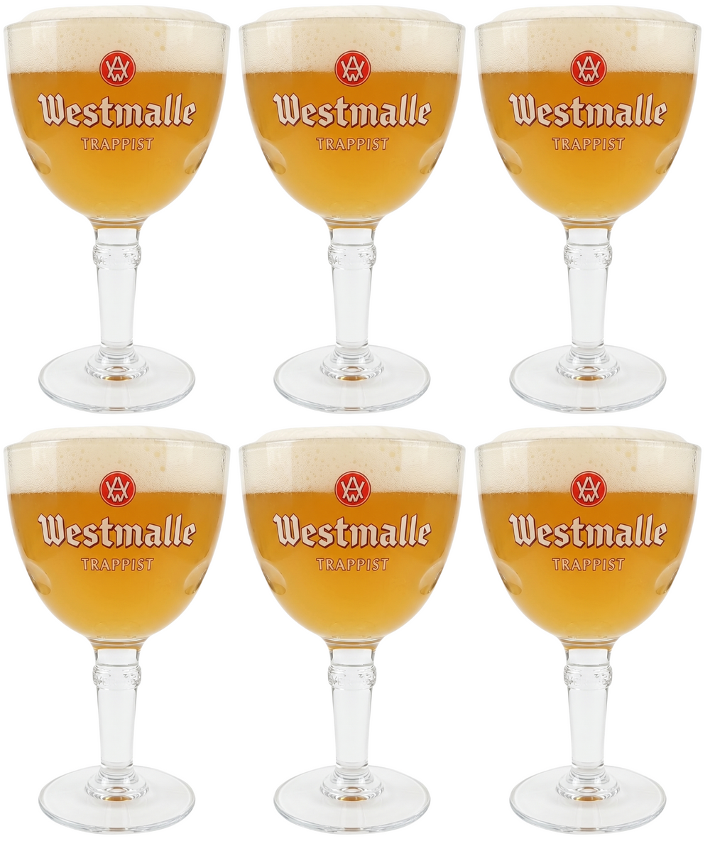 Westmalle Biergläser Trappist 330 ml - 6 Stück