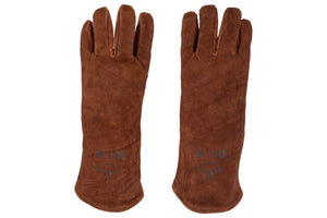 White Fire Grillhandschuhe / Ofenhandschuhe aus Leder - Braun - 2 Stück