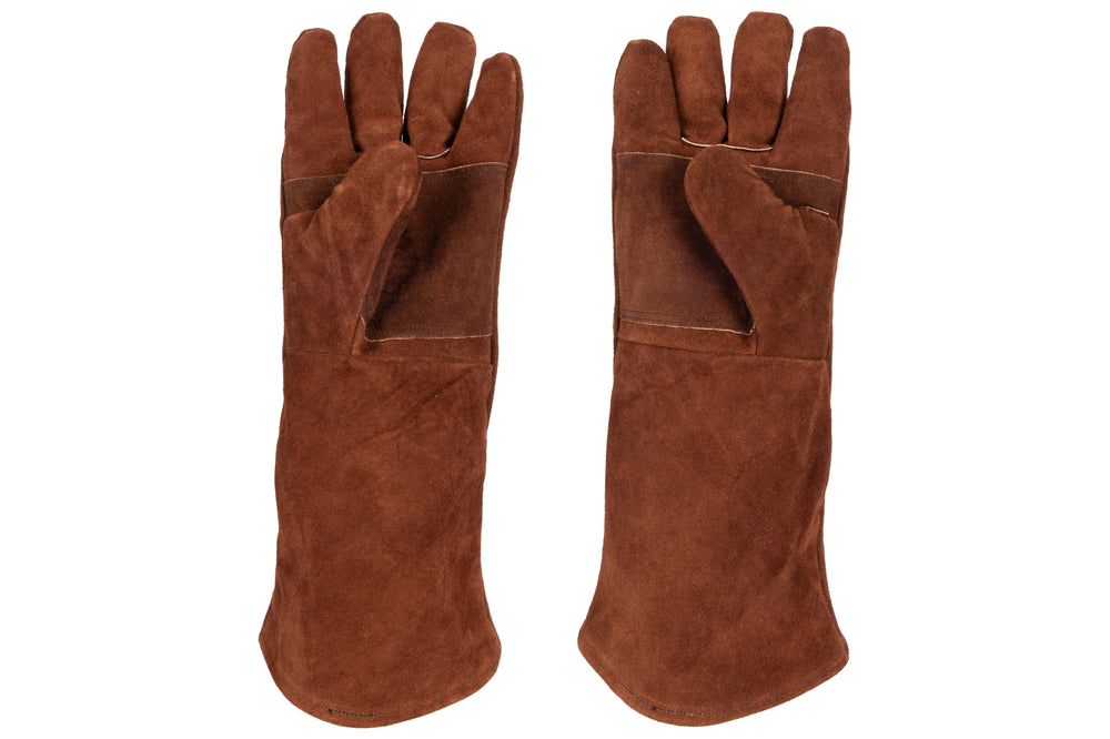White Fire Grillschürze & Grillhandschuhe aus Leder - Braun - 3-teilig