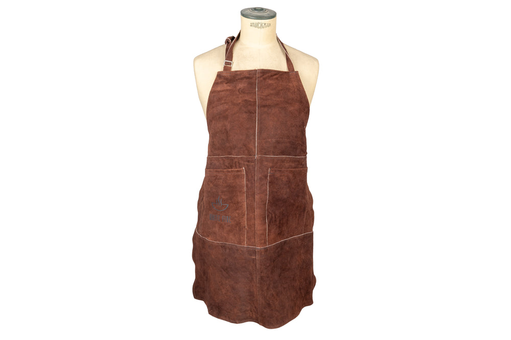 White Fire Grillschürze & Grillhandschuhe aus Leder - Braun - 3-teilig