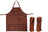 White Fire Grillschürze & Grillhandschuhe aus Leder - Braun - 3-teilig