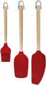 KitchenAid Spatelset Core Kaiserrot Birkenholz Silikon 3-tlg - Antihaft Spatel