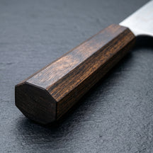 Yaxell Santokumesser Hana 12,5 cm – 3-lagiger Edelstahl – dunkelbrauner Pakkaholzgriff