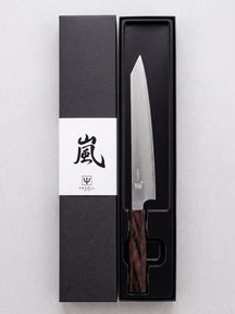 Yaxell Tranchiermesser Hana 23 cm – 3-lagiger Edelstahl – dunkelbrauner Griff aus Pakkaholz