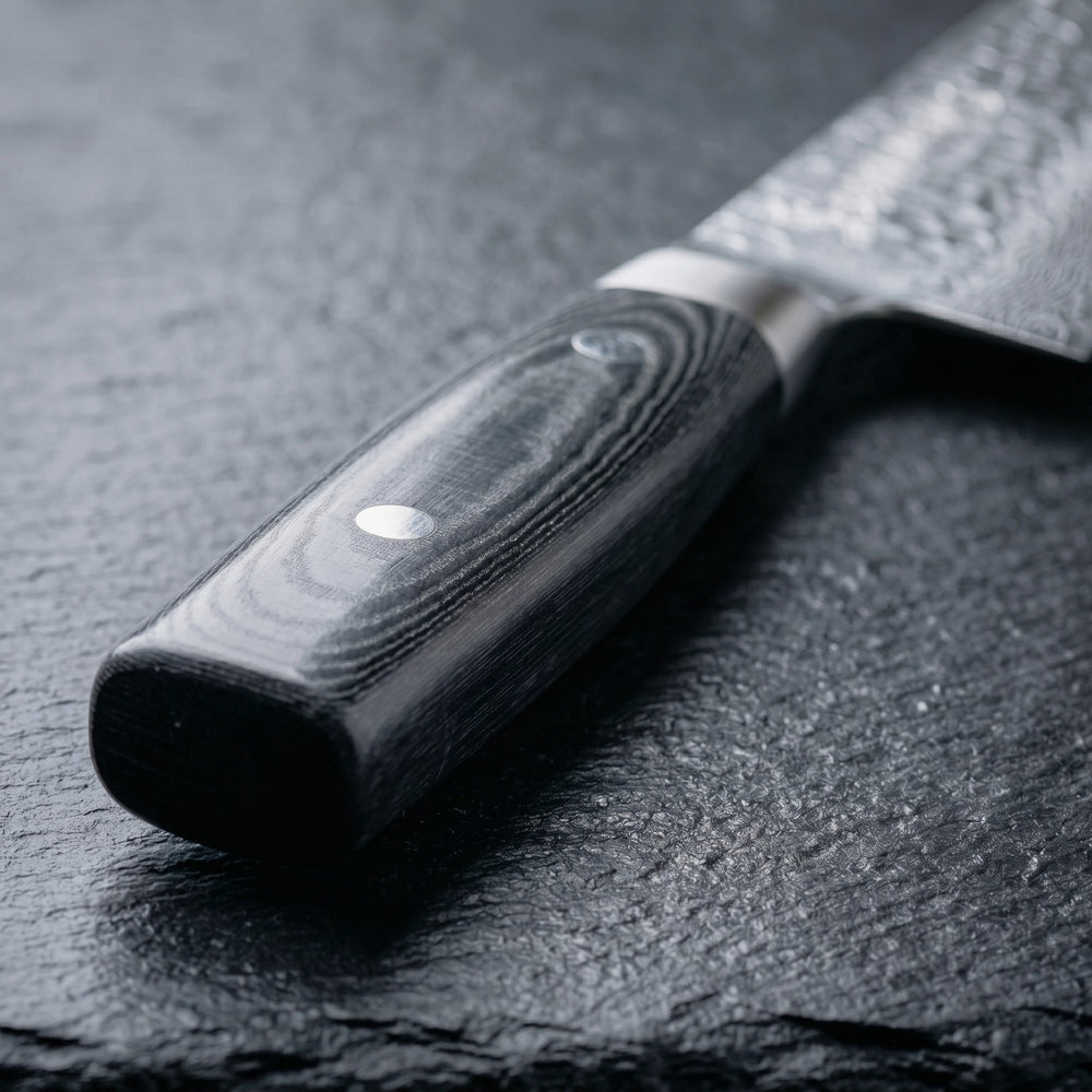 Yaxell Zen Fleischmesser 18 cm – 37-lagiger Damaststahl – Griff aus Canvas-Micarta