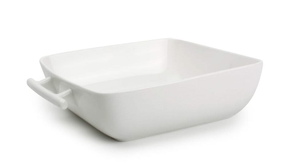 BonBistro Yong Squito Auflaufformen - 19 x 19 x 6 cm / 1,4 Liter - Weiß - 2er-Pack