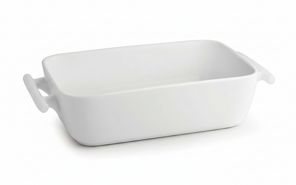 BonBistro Auflaufform Yong Squito – 20 x 14 x 6 cm / 1,1 Liter – Weiß – 2 Stück