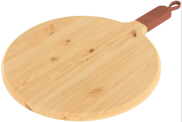ZiiPa Servierbrett / Pizzabrett Sora Buchenholz Terracotta - ø 31 cm