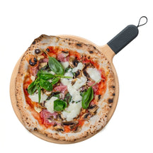 ZiiPa Servierbrett / Pizzabrett Sora Buchenholz Schiefer - ø 31 cm