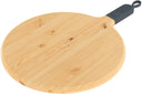 ZiiPa Servierbrett / Pizzabrett Sora Buchenholz Schiefer - ø 31 cm